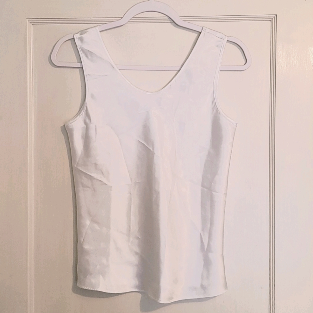 White silky camisole